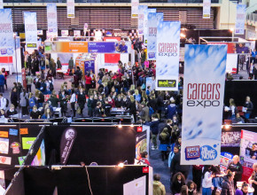 A busy careers expo