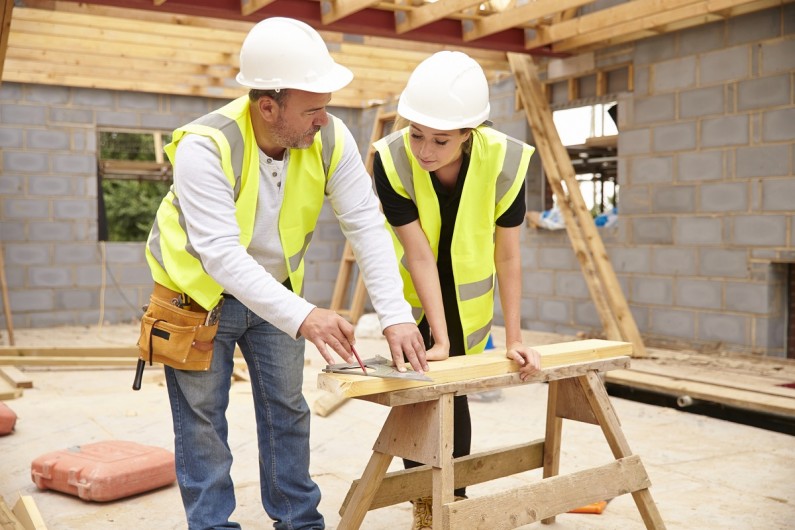 Apprentice construction worker