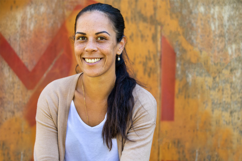 Woman smiling