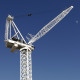 a crane against cloudless blue sky
