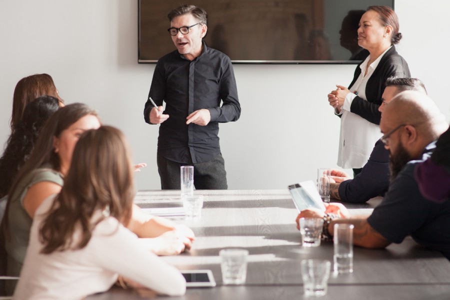 A group of teachers in a meeting